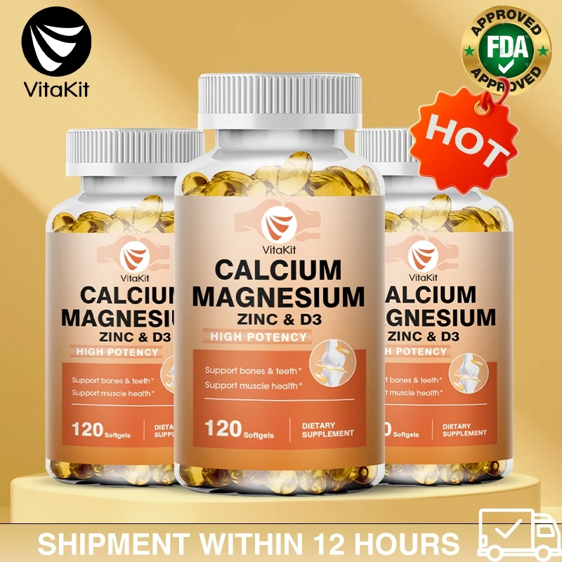 Canxi Magiê Zinc + D3 Vitamin Bổ sung dinh dưỡng - Hỗ trợ mật độ xương & sức khỏe cơ bắp - Hỗ trợ miễn dịch