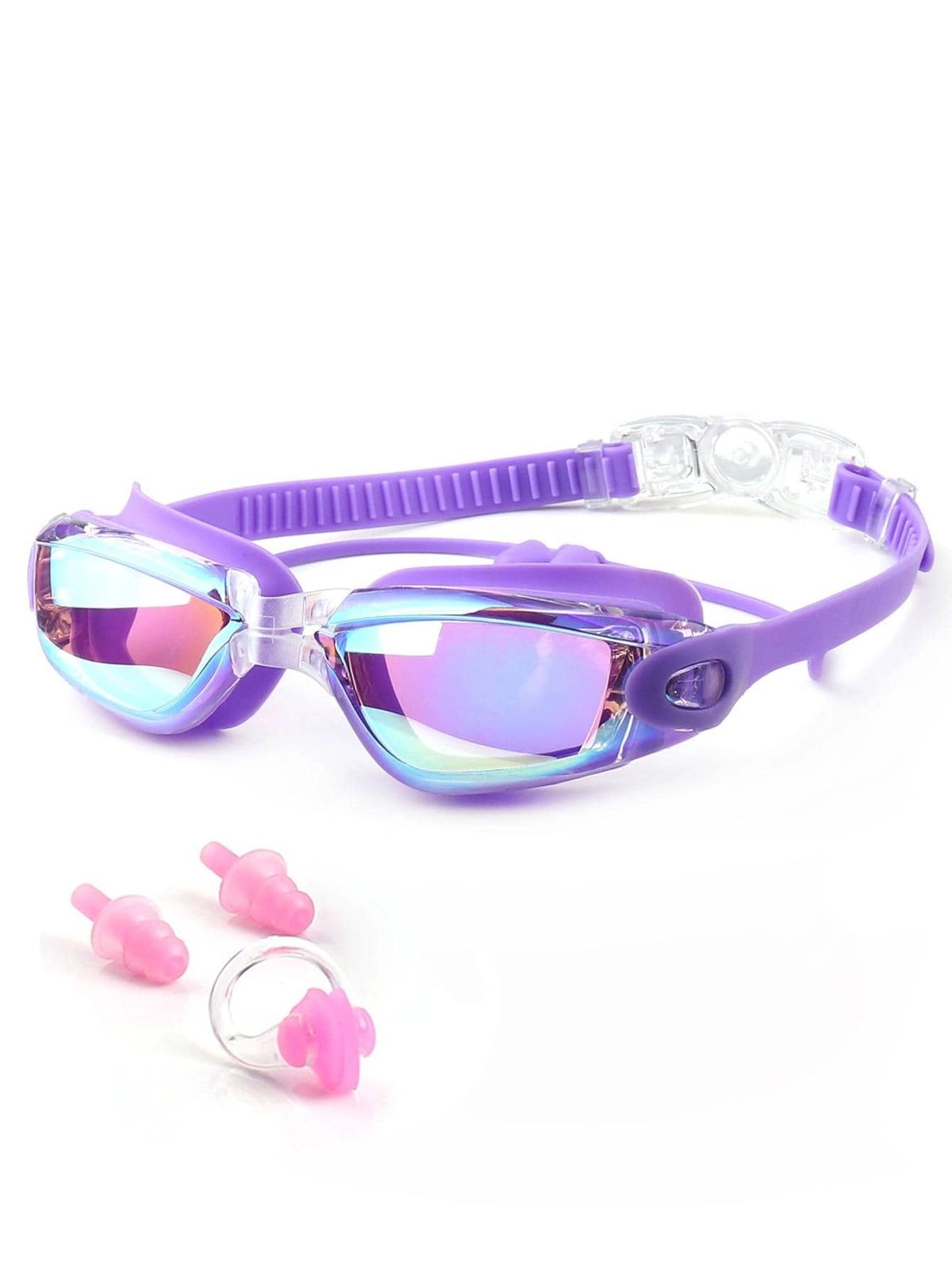 Kính Bơi Tráng Gương OLANE 505M Khung Nhìn Rộng Chống UV400 Chống Sương Mù cho Nam và Nữ, Form Tròn